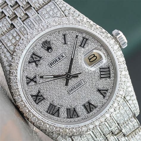 fake diamon watches|real iced out watch.